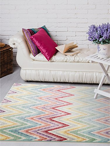 benuta Teppich Visconti Multicolor 80x150 cm | Moderner Teppich für Wohn- und Schlafzimmer