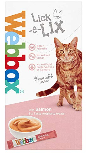 Webbox Salmon Lick-e-lix Salmon Cat Food 5 Pack (Pack of 17)