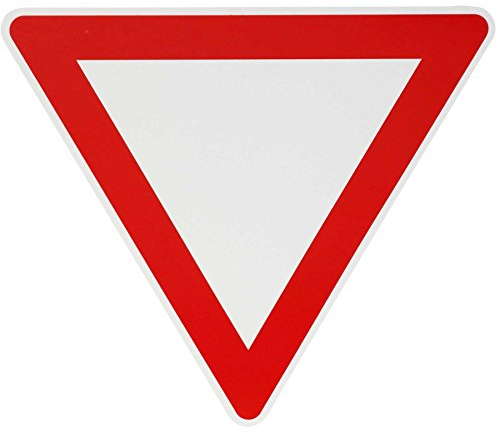 ORIGINAL Verkehrsschild Vorfahrt gewähren Nr. 205 nach StVO und RAL-Gütebedingungen Verkehrszeichen Dreieck 630mm Verkehrszeichen Schild Schilder Achtung Hinweisschild Straßenschild Strassenschilder