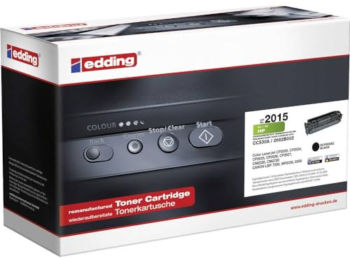 edding Toner EDD-2015 - Schwarz - Reichweite 3500 Seiten - Ersetzt HP 304A (CC530A)
