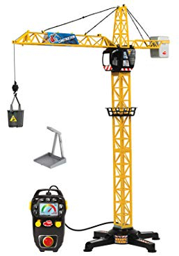 Dickie Toys 203462411 - Mega Crane, Kabelgesteuerter Kran, 1 Meter hoch