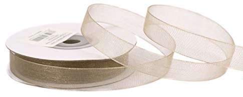 Organzaband 12mm x 25m (taupe 823)