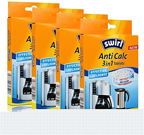 4x Swirl Anti Calc 3in1 Tablets Entkalkung und Reinigung für Kaffeemaschinen