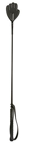 Kunststoff-Springgerte mit Handklatsche, 65cm schwarz
