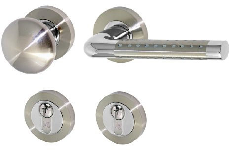 Haeusler-Shop Türbeschlag 1200-M R WE RechtsTürdrücker Türgriffe Türklinke Türbeschläge