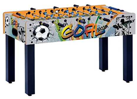 Garlando Calcio Balilla F-1 con Grafica Goal con Aste Rientranti Multicolore