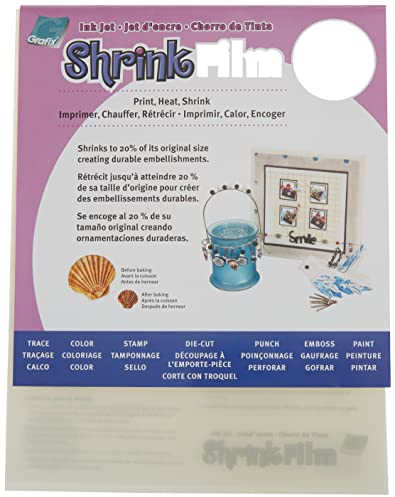 Grafix KSF6-CIJ Schrumpffolie, bedruckbar, 6 Stück