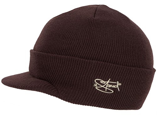 2Stoned Mütze mit Schirm Visor Beanie Cap Deluxe in 10 Farben und 2 Größen für Damen, Herren und Kinder