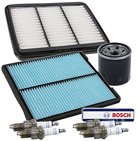 Inspektionspaket SET C 1x Ölfilter 1x Luftfilter 1x Innenraumfilter 4x Zündkerze BOSCH Super plus WR8DCX+