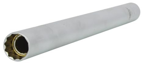 KS TOOLS 517.1143 - Douille longue 12 pans pour bougies 3/8'' - 14mm - En Chrome Vanadium - Finition satinée Couleur
