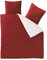 CelinaTex Fantasia Bettwäsche 200 x 220 cm 3teilig Nicki Bettbezug Sherpa Lammfell-Optik Bezug Sandy rot