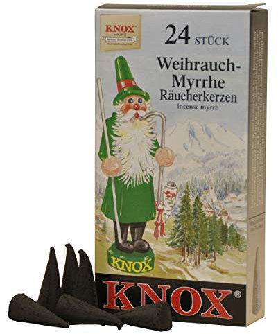 Knox Räucherkerzen/Räucherkegel - Weihrauch-Myrrhe - 24 Stück/Pkg. (4, Weihrauch-Myrrhe)