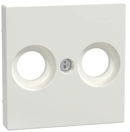 Schneider Electric Merten Zentralplatte für Antennensteckdosen, System M, polarweiss glänzend, Artikelnummer MEG4122-0319