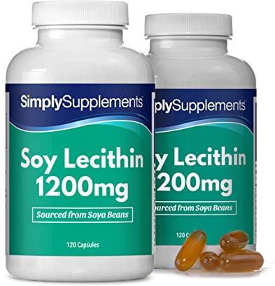 Lecithin 1200 mg Kapseln | Hochreines Sojalecithin | 240 Kapseln | GMP-zertifiziert & in Großbritannien hergestellt | Natürlich im Körper vorhanden | Essentielle Quelle für Phospholipide