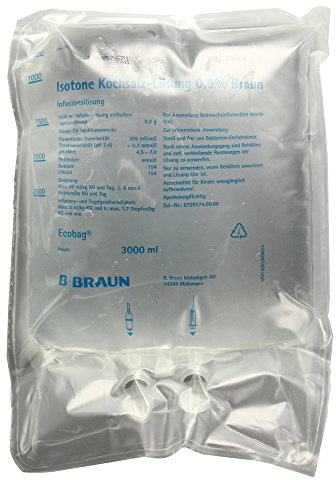 NATRIUMCHLORID 0,9% Braun Ecobag Infusionslsg. 4X3000 ml