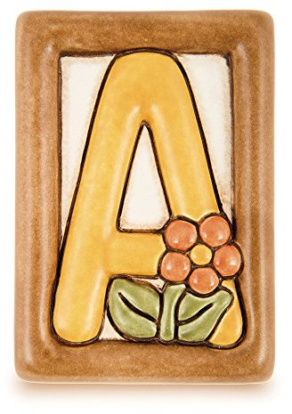THUN - Arredo Casa Numero Civico a, Ceramica, Multicolore, 12 x 8.4 x 2.5 cm