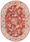 Safavieh Chelsea Collection HK141C Teppich, handgeknüpft, oval, Wolle, 200 x 200 cm, Rot