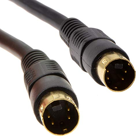 SVHS S-Video Stecker Zum Stecker Video Kabel 4 Polig mini DIN Vergoldeten 5 m [5 Meter/5m]