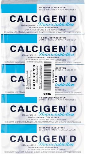 Calcigen D 600 mg/400 I.E. Brausetabletten, 50 St. Brausetabletten