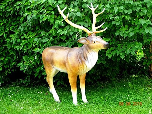 XXL Hirsch~LEBENSGROSS ca. 160 cm ~ WILD~REHWILD in LEBENSGRÖSSE REH Garten Premium Deluxe DEKO~GARTENDEKORATION