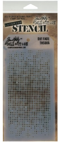 Tim Holtz 4x8 Layering Stencil - Dot Fade THS006
