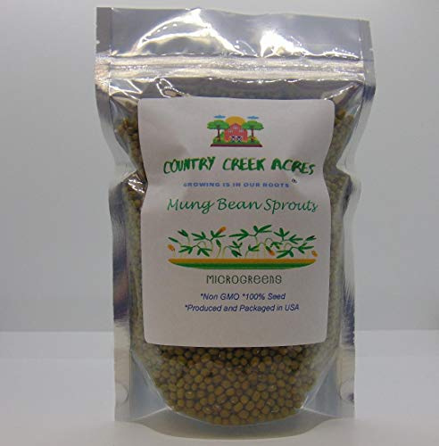 Mung Bean Sprouting Seed - 16 Oz/1 Pound - Country Creek Brand - Dried Mung Beans for Sprouts, Garden Planting, Chinese & Asian Cooking, Soup & More Product Name