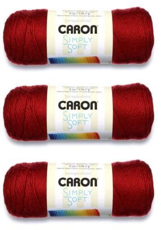 Caron Simply soft yarn -170.1g - AUTUMN RED