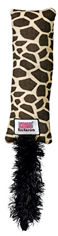 KONG – Kickeroo – Katzenspielzeug, Nordamerikanische Premium Katzenminze (Farbvariat.) – Giraffe Muster