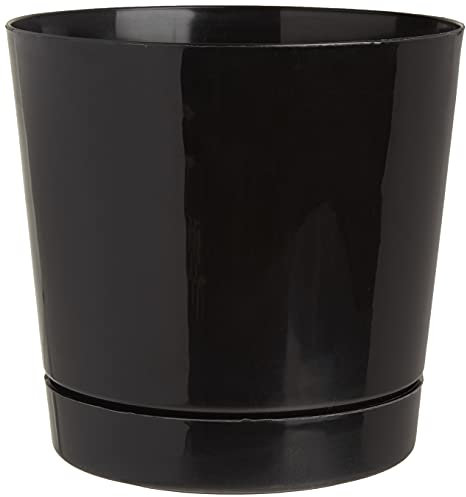 Novelty Pot cylindrique Rond, Noir, 20,3 cm