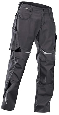 KÜBLER Workwear Pulsschlag Hose HIGH PSA 2 – Hose mit ergonomischer Linienführung und Knieschutztaschen anthrazit/schwarz Gr. 52