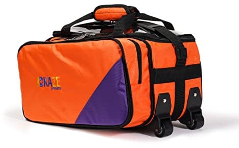 KAZE SPORTS 2 Ball Compact Bowling Roller, Orange/Violett