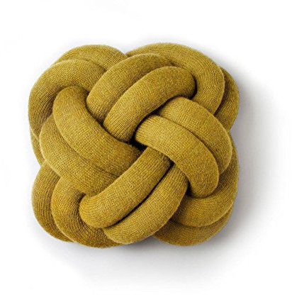Design House Stockholm Knot Kissen, gelb waschbar bei 30°C LxBxH 30x30x15cm