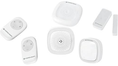 Ferguson – Smart Home Security Kit - Kit allarme casa 5 elementi - Allarme casa senza fili - WiFi/ZigBee - Antifurto casa wireless con App: sensore di apertura/temperatura/umidità/movimento ecc.