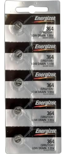 Energizer 364/363 (SR621W, SR621SW) Silberoxid-Uhrenbatterie. On Tear Strip (5 Stück)
