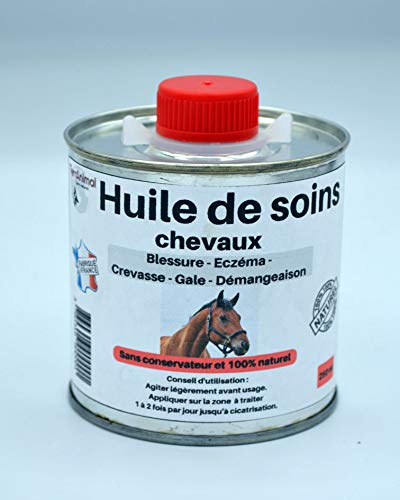 Huile de soins chevaux cicatrisant