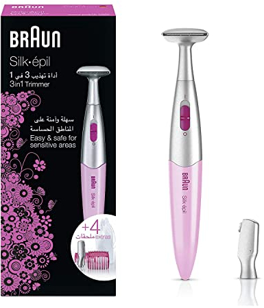 Braun Silk-épil Bikini Styler Elektrischer Intimrasierer FG1100, weiß