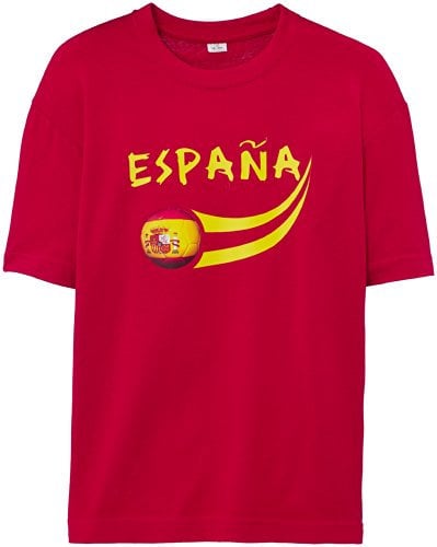 Supportershop Garçon Espagnol Coup Du Monde T-Shirt Supporter, Rouge, 4-5 Ans EU