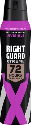 Right Guard Women's Deodorant Xtreme Invisible, 72 Hour High Performance Anti-Perspirant Aerosol Spray, No White Residue, Alcohol Free, Dermologically Tested 150ml