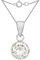 CARISSIMA Damen-Kette mit Anhänger 375 Weißgold Zirkonia transparent Rundschliff - 5.42.7994