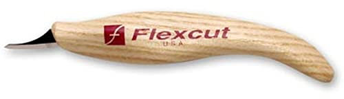 FLEXCUT Mini-Pelikanmesser, geschliffene und polierte ultradünne Klinge aus Karbonstahl, 7/8 Zoll (KN19)