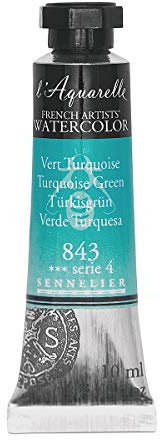 Sennelier Watercolour 10ml Tube S4 - Turquoise Green (843)