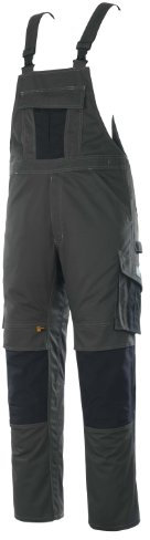 Mascot Latzhose zweifarbig mit Kniepolstertaschen, Grau/Schwarz, 58