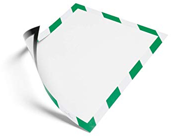 Durable Info-Rahmen Duraframe Security (A4, selbstklebend mit Magnetverschluss) 2 Stück, grün/weiß, 4944131