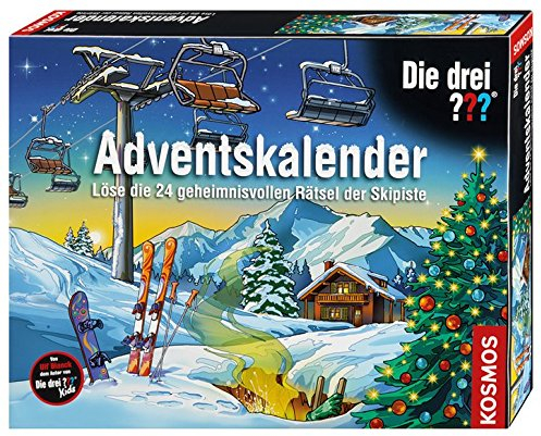 Kosmos Die DREI ??? Kids 631154 - Adventskalender 2016 - Löse die 24 geheimnisvollen Rätsel auf der Skipiste