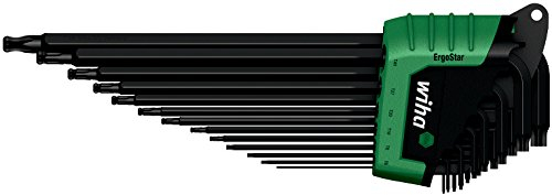 WIHA TX5-TX45 Torx Screwdriver Set 13 Pieces Long with MagicSpring ErgoStar
