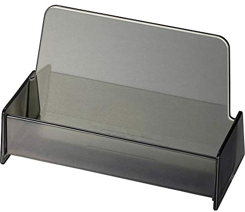 Officemate Business Card Holder, Holds Up to 50 Cards, Smoke (97833)