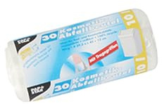 PAPSTAR 1 Karton = 20x30 Müllbeutel mit Tragegriffen, HDPE 10 l 42 cm x 39,5 cm transparent 12079