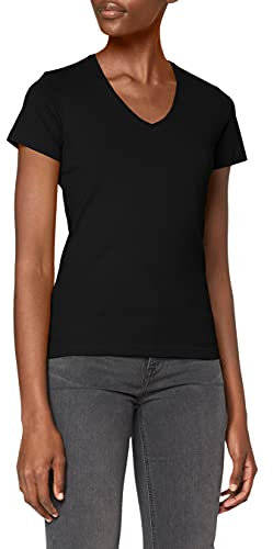 Stedman Apparel Women's Classic-T V-neck/ST2700 T-Shirt, Black Opal, Size 18 (Size:XX-Large)