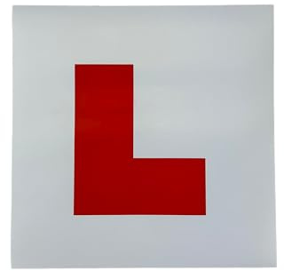 Sakura Pair of Magnetic L Plates SS3337 - Essential for Learner Drivers - Reusable and Compliant With UK Law