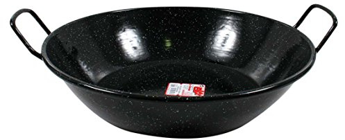 Esmaltaciones La Estrella Jaspeada Plat à Paella Profond 38 cm, 8L
